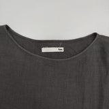 evam eva E182T019 リネン 半袖 ワンピース チャコールグレー レディース エヴァムエヴァ【中古】6-0624S∞