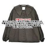 MAGALI リネンパピエ グランカラーブラウス 定価25300円 ブラウス シャツ 24AW チャコールグレー レディース マガリ【中古】6-0203M♪