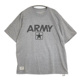 AVIREX リメイクTシャツ ARMY サイズL オーバーサイズ 半袖Ｔシャツ カットソー グレー メンズ アヴィレックス【中古】6-0501S♪