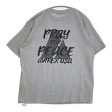 AVIREX リメイクTシャツ ARMY サイズL オーバーサイズ 半袖Ｔシャツ カットソー グレー メンズ アヴィレックス【中古】6-0501S♪