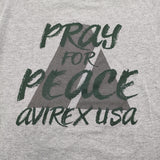 AVIREX リメイクTシャツ ARMY サイズL オーバーサイズ 半袖Ｔシャツ カットソー グレー メンズ アヴィレックス【中古】6-0501S♪