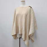 RALPH LAUREN ケーブルニット ウールカシミヤ ポンチョ アイボリー レディース ラルフローレン【中古】6-0826T∞