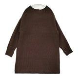 La TOTALITE 【洗える】ファーグローブニットチュニック ニットワンピース 定価19800円 チュニック 24AW ブラウン レディース ラトータリテ【中古】6-0818T♪