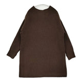 La TOTALITE 【洗える】ファーグローブニットチュニック ニットワンピース 定価19800円 チュニック 24AW ブラウン レディース ラトータリテ【中古】6-0818T♪