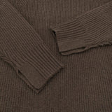 La TOTALITE 【洗える】ファーグローブニットチュニック ニットワンピース 定価19800円 チュニック 24AW ブラウン レディース ラトータリテ【中古】6-0818T♪