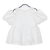 Ray Beams デザイン ギャザー ブラウス シャツ ホワイト レディース レイビームス【中古】6-0624S∞