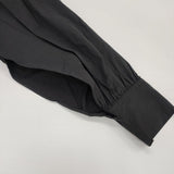 Plage ギャザースリーブ バックスリット ブラウス シャツ ブラック レディース プラージュ【中古】6-0608M∞