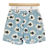 BEAMS BOY 魚柄 ショートパンツ ハーフパンツ ショーツ ライトブルー ホワイト レディース ビームスボーイ【中古】6-0624S∞