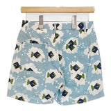 BEAMS BOY 魚柄 ショートパンツ ハーフパンツ ショーツ ライトブルー ホワイト レディース ビームスボーイ【中古】6-0624S∞