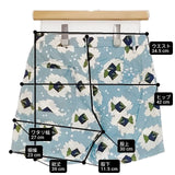 BEAMS BOY 魚柄 ショートパンツ ハーフパンツ ショーツ ライトブルー ホワイト レディース ビームスボーイ【中古】6-0624S∞