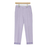 Spick and Span Noble ドライコットンリネンステップヘムパンツ 3 スラックス パンツ 23SS ラベンダー レディース スピック＆スパン ノーブル【中古】6-0608M∞