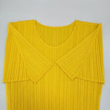 PLEATS PLEASE ISSEY MIYAKE PP97-JK012 プリーツ サイズ4 半袖Ｔシャツ カットソー イエロー レディース プリーツプリーズ【中古】6-0624S∞