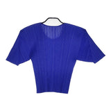 PLEATS PLEASE ISSEY MIYAKE PP97-JK012 サイズ4 プリーツ 半袖Ｔシャツ カットソー ブルー レディース プリーツプリーズ【中古】6-0624S∞