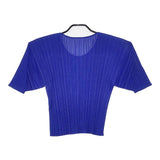 PLEATS PLEASE ISSEY MIYAKE PP97-JK012 サイズ4 プリーツ 半袖Ｔシャツ カットソー ブルー レディース プリーツプリーズ【中古】6-0624S∞