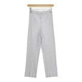 PLEATS PLEASE ISSEY MIYAKE PP55-JF107 プリーツ イージー パンツ ライトグレー レディース プリーツプリーズ【中古】6-0330M∞