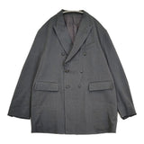 URU Double breasted jacket サイズ2 定価74800円 24SWRS02 ウールレーヨンシルク テーラードジャケット 24SS チャコールグレー メンズ ウル【中古】6-0908T♪