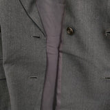 URU Double breasted jacket サイズ2 定価74800円 24SWRS02 ウールレーヨンシルク テーラードジャケット 24SS チャコールグレー メンズ ウル【中古】6-0908T♪