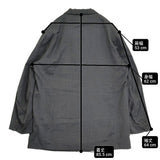 URU Double breasted jacket サイズ2 定価74800円 24SWRS02 ウールレーヨンシルク テーラードジャケット 24SS チャコールグレー メンズ ウル【中古】6-0908T♪