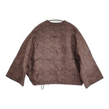 TOWAVASE ジネットジャケット 定価81400円 24-0007A 花柄 中綿 ノーカラージャケット 2024年 パープル系 レディース トワヴァーズ【中古】6-0207T♪