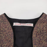 TOWAVASE ジネットジャケット 定価81400円 24-0007A 花柄 中綿 ノーカラージャケット 2024年 パープル系 レディース トワヴァーズ【中古】6-0207T♪