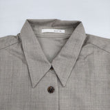 qualite ウールツイルシャツ 定価26400円 3243-00-10013 サイズF 長袖シャツ ベージュ レディース カリテ【中古】6-0826T∞