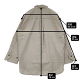 qualite ウールツイルシャツ 定価26400円 3243-00-10013 サイズF 長袖シャツ ベージュ レディース カリテ【中古】6-0826T∞