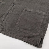 NEST ROBE CONFECT 炭染め リネングレンチェック ノーカラージャケット 定価39600円 24SS チャコールグレー メンズ ネストローブコンフェクト【中古】6-0414M♪