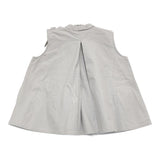 fofofofa RIFFLE BLOUSE VEST 定価40700円 fo-4 フリル ノースリーブ ベスト ブラウス シャツ ライトグレー レディース【中古】6-0207S♪