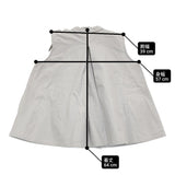 fofofofa RIFFLE BLOUSE VEST 定価40700円 fo-4 フリル ノースリーブ ベスト ブラウス シャツ ライトグレー レディース【中古】6-0207S♪