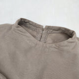 nest Robe コットンモールスキンリネン切替えドレス 01203-1063 ギャザー ワンピース グレージュ レディース ネストローブ【中古】6-0317M♪