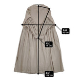 nest Robe コットンモールスキンリネン切替えドレス 01203-1063 ギャザー ワンピース グレージュ レディース ネストローブ【中古】6-0317M♪