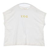 MASTER&CO. フレンチスリーブ EGG ワイド Ｔシャツ カットソー オフホワイト レディース マスターアンドコー【中古】6-0624S∞