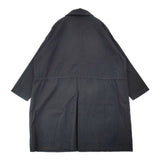 休日と詩 portom1805 ウエストドローコード コットン コート ブラック レディース 休日と詩【中古】6-0826M∞