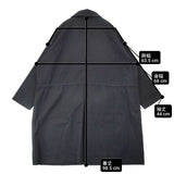 休日と詩 portom1805 ウエストドローコード コットン コート ブラック レディース 休日と詩【中古】6-0826M∞