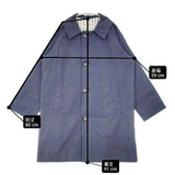 TRAVAIL MANUEL コットン リネン シングル コート ネイビー レディース トラバイユマニュアル【中古】6-0826M∞