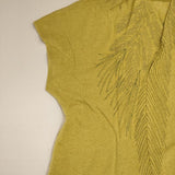 JURGEN LEHL J0182UB933 ヤシの木刺繍 コットンヘンプ ワンピース チュニック イエロー系 レディース ヨーガンレール【中古】6-0624S∞