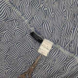 JURGEN LEHL J0122UB511 リネン コットン 波模様 Ｔシャツ カットソー ネイビー グレー レディース ヨーガンレール【中古】6-0624S∞