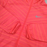NIKE トレーニングウェア ランニングウェア ピンボーダー フード付き ブルゾン ネオンピンク グレー レディース ナイキ【中古】6-0329M△