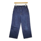 45R/45rpm カチンデニムシャルロットパンツ 定価24200円 サイズ26 デニムパンツ ネイビー レディース フォーティーファイブアールピーエム【中古】6-0329G△