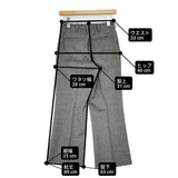 union launch TROUSERS ウールトラウザー 日本製 サイズXS スラックス パンツ グレー レディース ユニオンランチ【中古】6-0818T♪