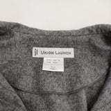 union launch ウール セーラーカラーシャツ 日本製 サイズXS ブラウス シャツ グレー レディース ユニオンランチ【中古】6-0203T♪