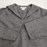 union launch ウール セーラーカラーシャツ 日本製 サイズXS ブラウス シャツ グレー レディース ユニオンランチ【中古】6-0203T♪