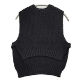 TORICI 手編み かのこ ニットベスト ノースリーブ ベスト ブラック レディース トリチ【中古】6-0203T♪