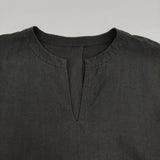 ARTS&SCIENCE 071-L697-122 リネン ワイド ブラウス シャツ ブラック レディース アーツ&サイエンス【中古】6-0518M∞