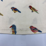 Cynthia Rowley ノースリーブ 鳥柄 スパンコール装飾 シルク Ｔシャツ カットソー ベージュ レディース シンシアローリー【中古】6-0624S∞