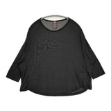 DOUBLE STANDARD CLOTHING 新品 七分袖 ボートネック テンセル 日本製 セーター ニット ブラック レディース ダブルスタンダードクロージング【中古】6-0329M△