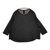 DOUBLE STANDARD CLOTHING 新品 七分袖 ボートネック テンセル 日本製 セーター ニット ブラック レディース ダブルスタンダードクロージング【中古】6-0329M△