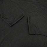 DOUBLE STANDARD CLOTHING 新品 七分袖 ボートネック テンセル 日本製 セーター ニット ブラック レディース ダブルスタンダードクロージング【中古】6-0329M△