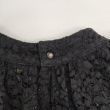 cloth&cross Hug O War レースモックネックチュニックブラウス 定価32890円 ブラウス シャツ ブラック レディース クロス＆クロス ハグオーワー【中古】6-0608M∞