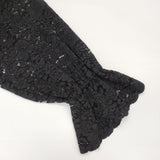 cloth&cross Hug O War レースモックネックチュニックブラウス 定価32890円 ブラウス シャツ ブラック レディース クロス＆クロス ハグオーワー【中古】6-0608M∞